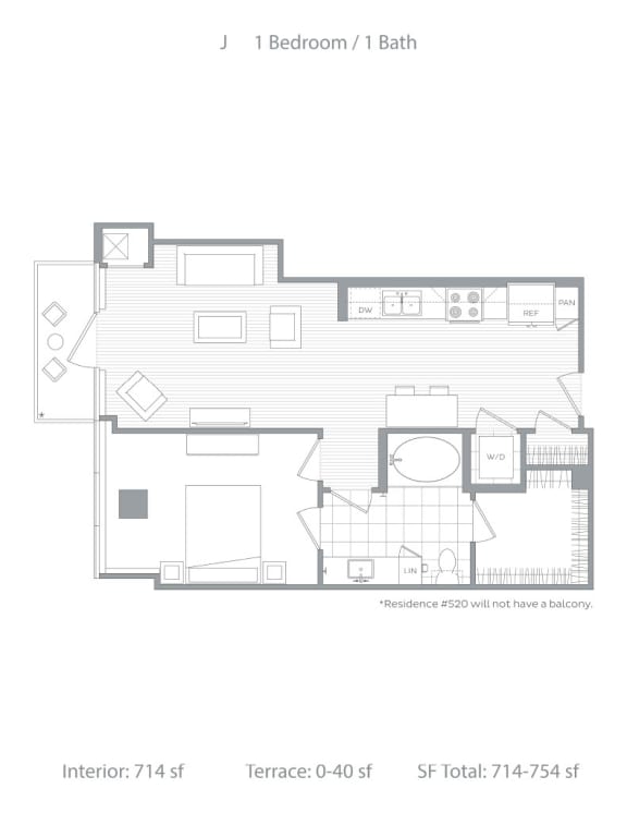 Studio, 1 & 2 Bedroom Apartments in Little Italy, San Diego Stanza